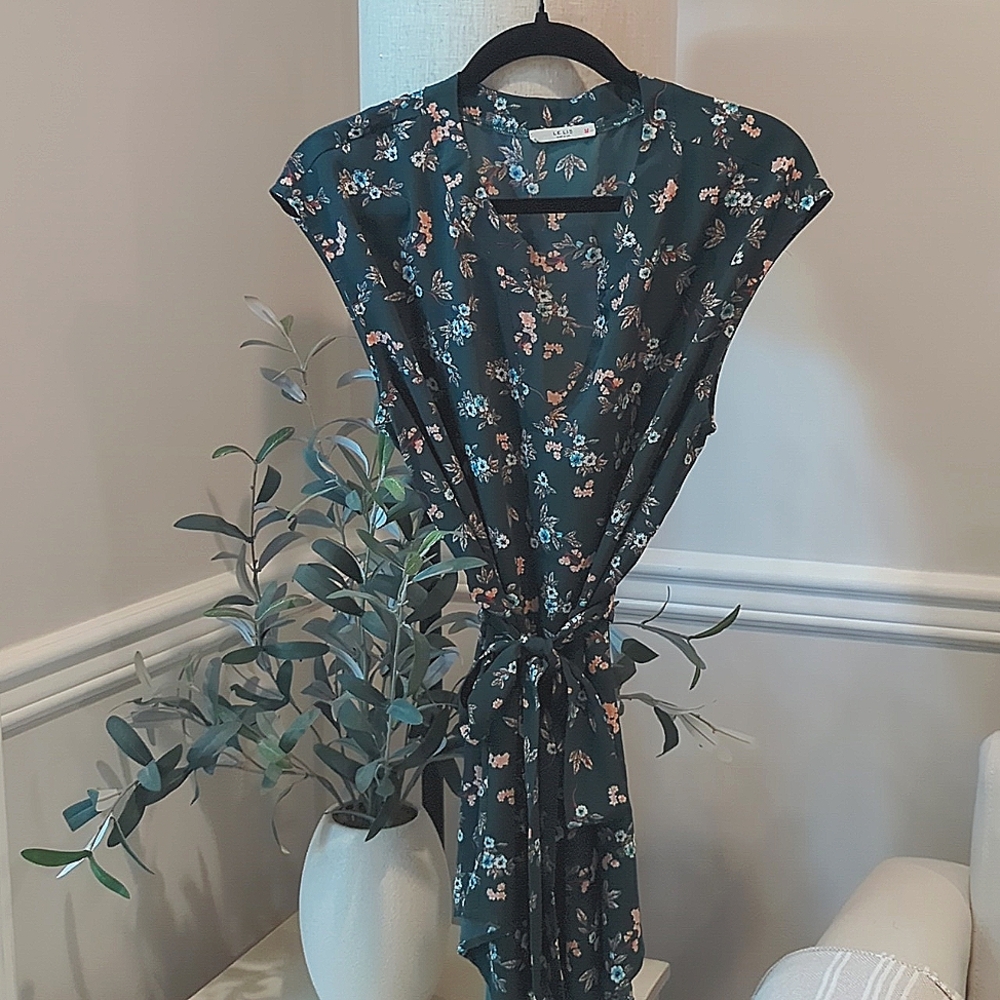 Floral Print Green Maternity Top